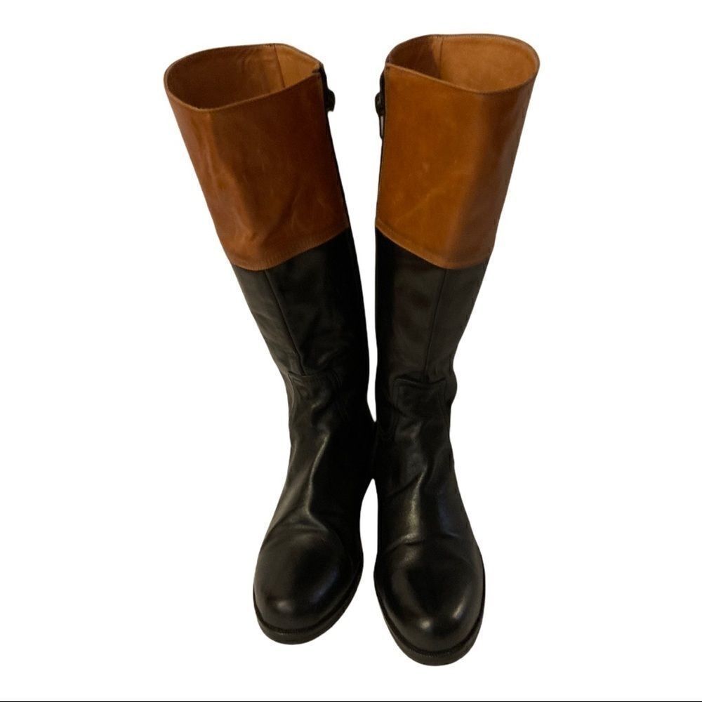 ‎LA Mundial Dress Boots, tan and black,